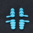 thumbnail image 2 of EeaseCA 2 Pairs Sound-proof Earplugs Waterproof Earbuds Creative Hearing Protector for Sleeping Bathing Studying Blue, 2 of 7