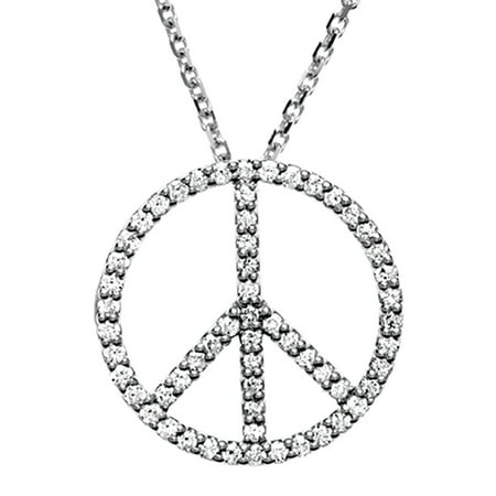 Black Bow Jewelry Company - 1/3 Carat Diamond Peace Sign ...
