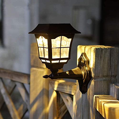Maggift 2 Pack Solar Wall Lantern Outdoor 15 Lumens Lights Sconce Led Light Fixture With Mount Kit Com Maggift 2 Pack Solar Wall Lantern, Wall Mount Outdoor Solar Light Fixture