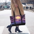 thumbnail image 4 of FORMRS Laptop Tote Bag for Women with 15.6" Computer Compartments Handbag, Night Purple Road, 4 of 7