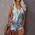 thumbnail image 2 of Summer Saving Wycnly Tank Top for Women Rhombus Print Round Neck Sleeveless T Shirts Lightweight Comfy Loose Casual Ladies Vest Blouse Green M Up to 65% off, 2 of 5