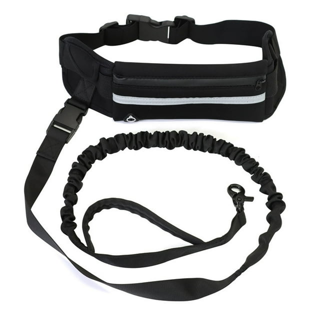 Ceinture Réglable Mains Libres Laisse de Chien pour la Course à Pied Marche Laisse pour Animaux de Compagnie Fanny Pack