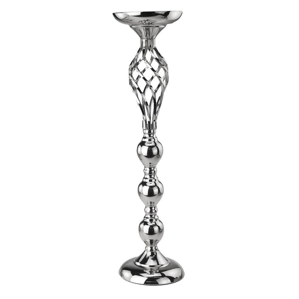 Aluminum Pillar Candle Holder Centerpiece Vase with Twisted Opening