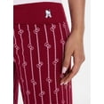 thumbnail image 4 of Hello Kitty Women’s Pinstripe Wide Leg Foldover Pants, Sizes XXS-XXL, 4 of 5