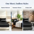 thumbnail image 3 of WVG Satin King Size Sheet Set King Size, Soft Bed Sheets Hair Friendly with Cooling Fitted Sheet and Pillowcases 16 Inch Deep Pocket for Bedroom, Dormitory and Hotel, 3 of 10