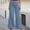 Sky Blue women wide leg jeans a1, variant on Cagogo Women's Wide Leg High Waisted Jeans with Pockets Denim Casual Loose Long Pants Baggy Streetwear Trousers Everyday Denim Jeans, Black XL