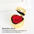 thumbnail image 3 of Advancent Compromiso de boda Romántico en forma de corazón Flor de rosa artificial Simulación de flores falsas Dormitorio Patio Decoración de Artesanía Caja de oro rojo, 3 of 6