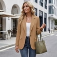 thumbnail image 4 of Women's Blazer Long-Sleeve Spring Jacket Office Business Work Jacket(M,Khaki), 4 of 5