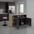 thumbnail image 4 of Bari Modern Kitchen Island and Counter Dining Table Engineered Wood Multi-Color, 4 of 8