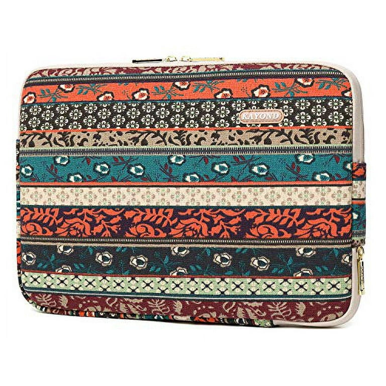 Kayond Canvas Water Resistant 11.6 Inch Laptop Sleeve case for 11.6 inch Notebook Computer 11 Pocket Tablet 11 11.6 inch Red Bohemia