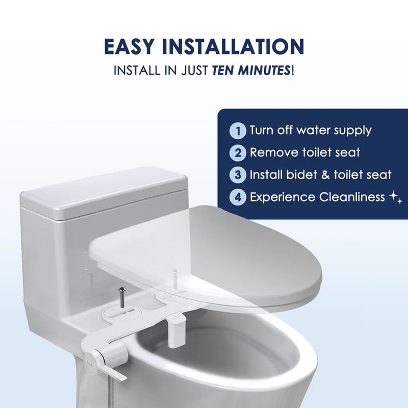 Inus M3c1-9xus Dual Nozzle Bidet Attachment for Existing Toilets Seat