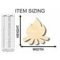 thumbnail image 2 of Unfinished Wood Campfire Shape - Camping - Craft - up to 46" DIY 4" / 1/4", 2 of 3