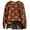 1Brown, variant on Xijirk Women Sweatshirt Sequin Pumpkin Print Crew Neck Long Sleeve for Halloween Fall Casual Daily Wear