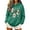 Green, variant on Hurxie Halloween Hoodie Women Long Sleeve Sweatshirt Ghost Graphic Hoodie Pumpkin Sweatshirt Cute Spooky Tops Fall Holiday Outfit, Halloween Party Wear