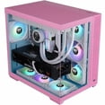 thumbnail image 6 of Thermaltake View 380 TG ARGB Bubble Pink Mid Tower Chassis - Mid-tower - Bubble Pink - Tempered Glass, SPCC - 3 x Bay - 4 x 120mm Fan(s) Installed - Mini ITX, Micro ATX, ATX Motherboard Supported -..., 6 of 12