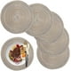 thumbnail image 1 of Manteles individuales de 36 cm (beige), manteles individuales redondos trenzados de PP, juego de 6, lavables, resistentes al calor, antideslizantes, 1 of 5