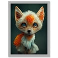 thumbnail image 1 of The Blue Eyed Fox Cute Portrait Photo Painting Artwork Framed Wall Art Print A4, 1 of 4