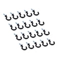 thumbnail image 3 of 100 Pcs 1.1 Inch Cup Mug Hooks Shouldered Metal Screw-in Plastic Coated Hanging Black, 3 of 8