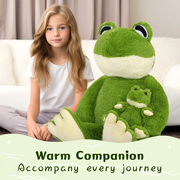 MorisMos Large Frog Stuffed Animals Plush, 39'' Giant Stuffed Frog