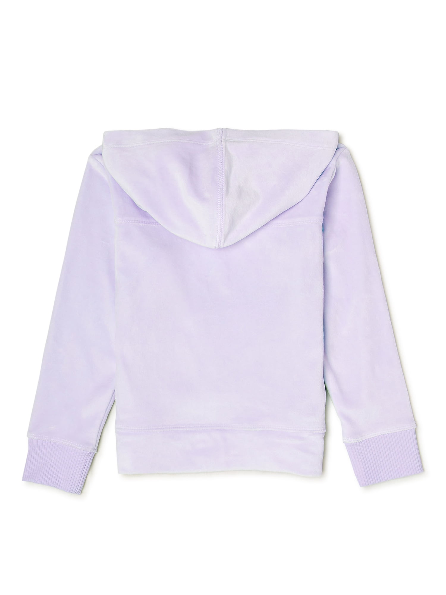Wonder Nation Girls Cozy Velour Pullover Hoodie, Sizes 4-18 & Plus