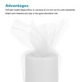 thumbnail image 3 of 6 inch 50 Yards Tulle Ribbon Rolls Pastel Netting Fabric for Gift Wrapping Christmas Wedding, White, 3 of 5