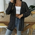 thumbnail image 2 of Fall Outfits for Women 2025 Fall Outfits for Women 2025 New Hollowed Out Machine Woven Sweater With Button Conditioning Shirt And Casual Jacket, 2 of 7