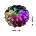 thumbnail image 3 of Crystal Pumpkin Decor, Glass Pumpkin Figurine, Colorful Miniature Pumpkin Ornament for Home and Office Decoration, 4x3cm Exquisite Pressed Glass Craftsmanship, 3 of 7