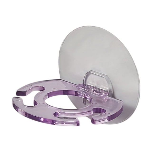 Purple No Drill Adhesive Wall Mount Toothbrush Holder For Bathroom Razor Toothpaste Storage Waterproof Plastic Organizer Space Saving Bracket #411u2