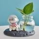 thumbnail image 3 of Gwong Decoración hogareña Adorno de astronauta de cristal tridimensional multifuncional de jarrón tridimensional con maceta transparente de flores hidróponas para escritorio Gwong 21084764, 3 of 6