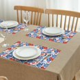 thumbnail image 3 of Pioneer Flower Floral Print Pattern Summer Placemats Table Placemats Set Of 4-Linen Kitchen Washable Placemats Table Mats 12x18 Inch Non-Slip Heat Resistant, 3 of 6