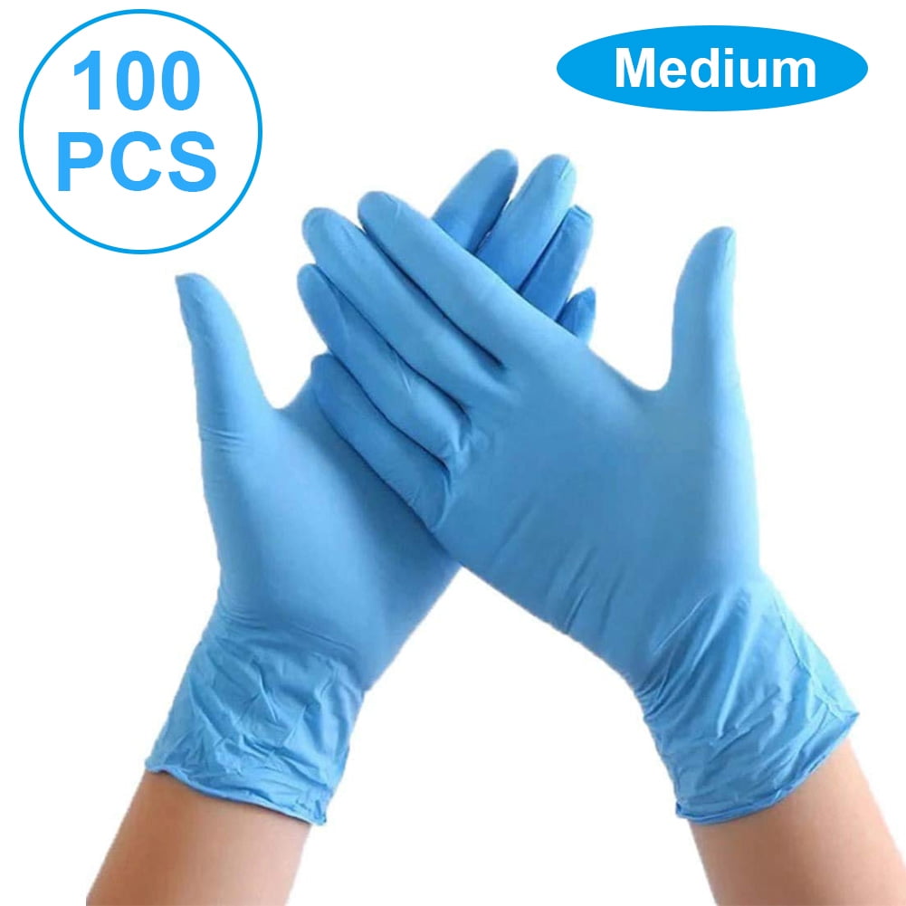 100 Vinyl Gloves Disposable Nitrile Powder Free Latex Free Blue Clear Black 