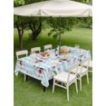 thumbnail image 4 of Outdoor Tablecloth with Umbrella Hole for Patio/Picnic/Party/Camping, 4th of July Waterproof Table Cloth Rectangle Table Cover Washable, Independence Day Pink Floral Blue Striped (52"x 70"), 4 of 9