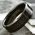thumbnail image 3 of Tungsten Rings for Men Wedding Bands for Him 8mm Black Carbon Fiber Inlay, 3 of 7