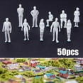 thumbnail image 6 of CHENGSI 1:50 Scale Unpainted White Model Figures Pack of 50 Architecture Miniatures for Sand Table Making Scene Decoration Outdoor Landscape DIY Projects, 6 of 7