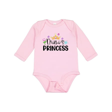 

Inktastic Mimi s Princess Crown and Flowers Gift Baby Girl Long Sleeve Bodysuit