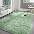 thumbnail image 3 of Lochas Soft Fluffy Rug Modern Shag Carpet Fuzzy Shaggy Rugs for Bedroom Indoor Modern Area Rugs, 8'X10', Green, 3 of 7