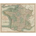 thumbnail image 2 of Cary, John 23x20 White Modern Wood Framed Museum Art Print Titled - Vintage Map of France, 2 of 4