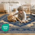 thumbnail image 4 of ODIKA 4'x6' Washable Area Rug Pet Friendly, Non-Shedding Hallway Long Symmetrical Motif Faded Traditional Abstract Hallways for Bedroom, Reading Nook, 4 of 7