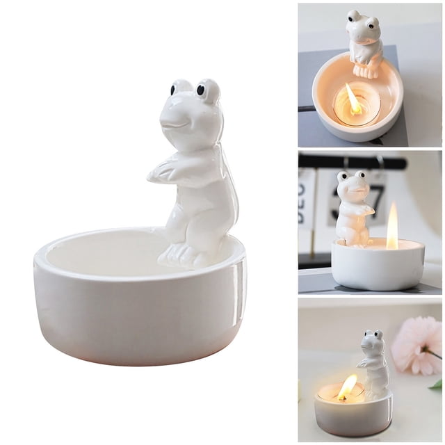 Elegant Ceramic Candle Holder Desktop Animal Ornament for Home Present