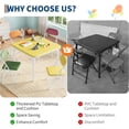 thumbnail image 2 of Juego De Mesa y 4 Sillas Plegables Para Niños De 2 a 10 Años,Set De Actividades Versátil Con Patas Antideslizantes y Estructura Ligera,Fácil De Guardar En Espacios Pequeños,Ideal Para Comedor, Guarder, 2 of 7