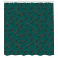 thumbnail image 3 of Ambesonne Teal Shower Curtain, Red Berry Christmas Rustic, 69"Wx70"L, Teal Ruby Vermilion, 3 of 3