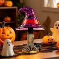 thumbnail image 5 of UALSRZL Witch Hat Lamp Halloween Decorations, Handcrafted Stained Glass Hats Lights, Resin Gothic USB Wizard Hats Night Light for Holiday Decor Gifts, 5 of 7