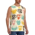 thumbnail image 2 of Fotbe Men's Vintage Cup Print Men's Sleeveless Muscle Tank Tops Casual T-Shirts for Gym Workout Beach-3X-Large, 2 of 8
