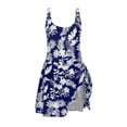 thumbnail image 4 of WAYUTE Womens One Piece Swimsuits Floral Print Suspender Adjustable Belly Covering Swimdress Tummy Control Elegant Bathing Suit, 4 of 5