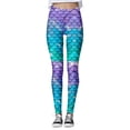 thumbnail image 4 of Womens Yoga Pants Fashion Shiny Sequin Print Stretchy Slim Fit Casual Soft Tummy Control Leggings, 4 of 4