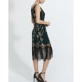 thumbnail image 2 of 20'S Cocktail Party Dress 1920S Sequined Flapper Sleeveless Midi Length, 2 of 3