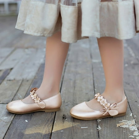

kpoplk Walking Shoes For Baby Girl Shoes Small Leather Shoes Single Shoes Children Dance Shoes Girls Sandals For Boys(Gold)