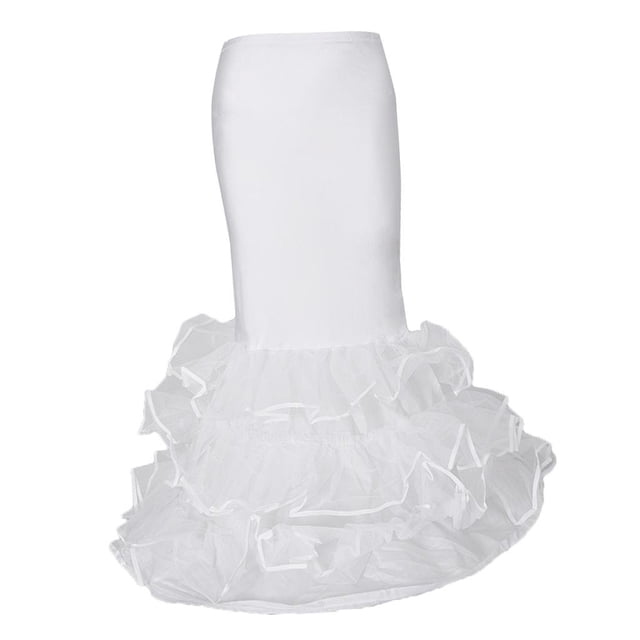 3 Capas Longitud de Piso Sirena Enagua para Nupcial Nupcias Disfraces con Accesorios Colco Enagua del vestido de novia
