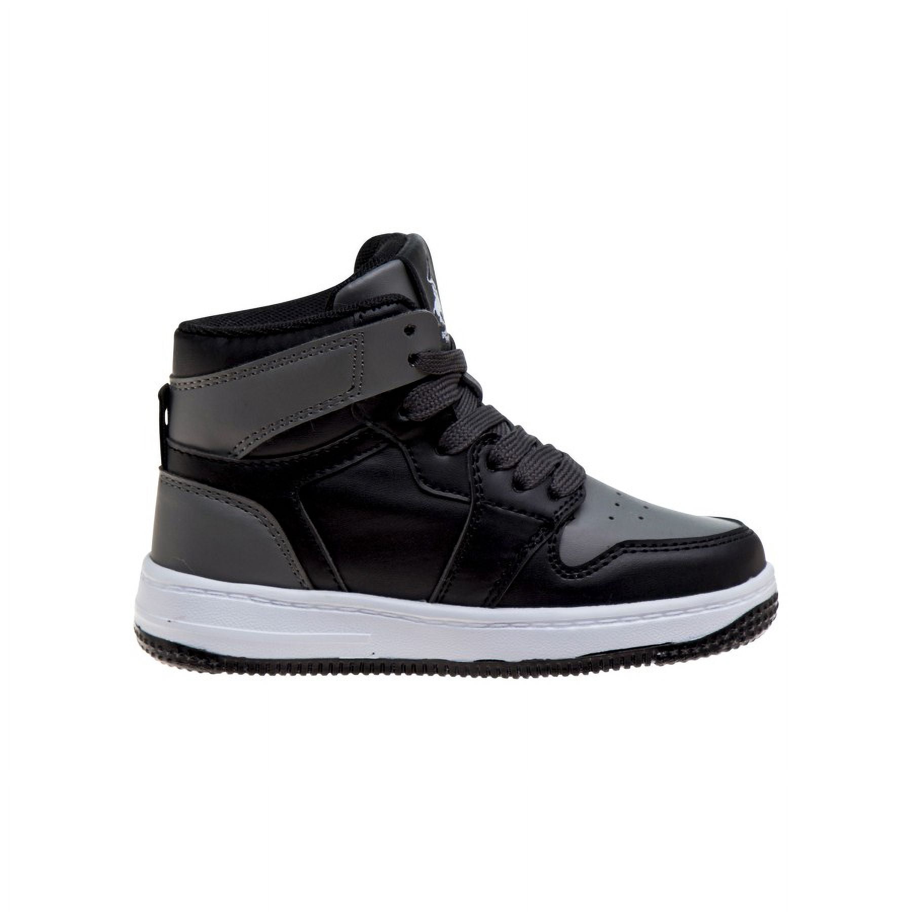 Beverly Hills Polo Club Boys High Top Canvas Sneakers, Black, Size: 3