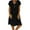 Black., variant on Akafmk Summer Dresses for Women Casual Dresses,Solid Color V-Neck Short Dress Short Sleeve Mini Dresses Cotton Linen A Line Beach Sundress